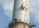 Manufacturing and instoling platform on chimney